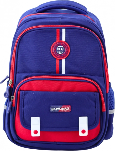 Zaino scolastico blu scuro e rosso 20L