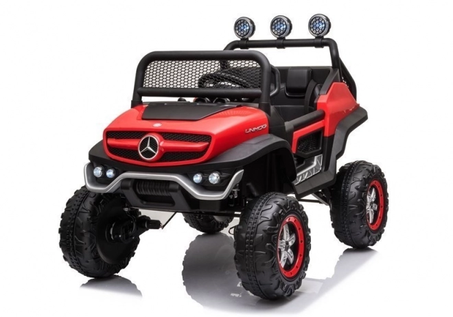 Auto elettrico a batteria Mercedes Unimog S rosso