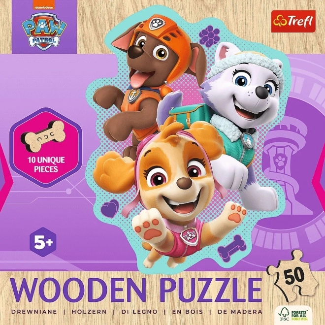 Puzzle in legno 50 pezzi Paw Patrol Allegra comitiva di cuccioli