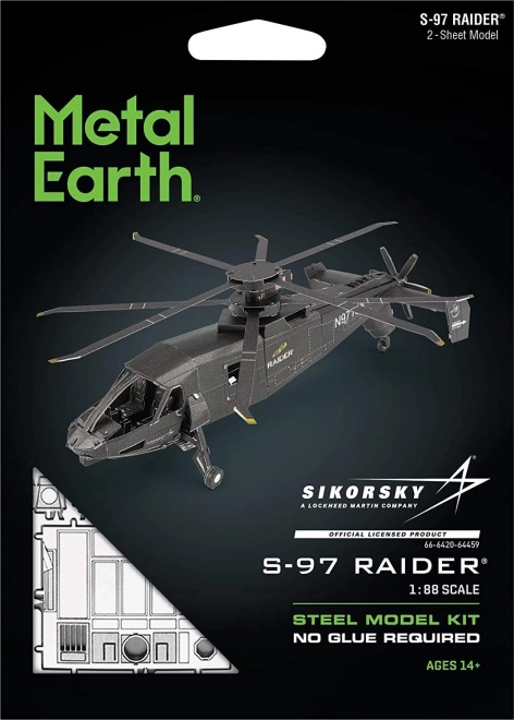 Puzzle 3D Metal Earth Elicottero S-97 Raider