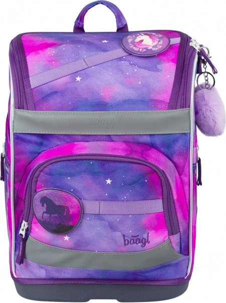 Set BAAGL Zippy Plus Cavallo: Cartella, Astuccio, Sacchetto, Grembiule, Portafoglio