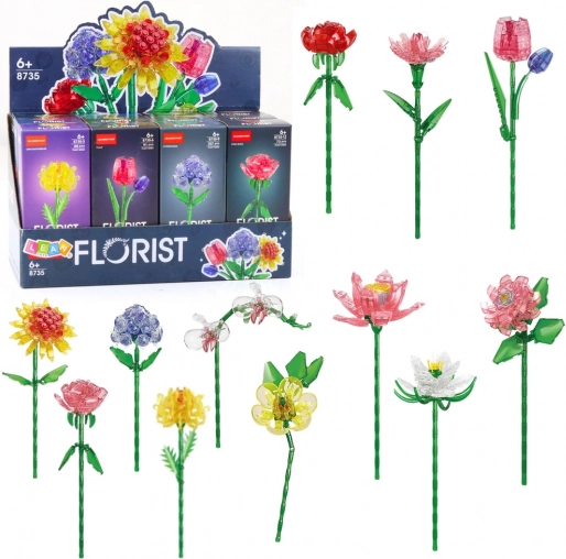 Set di costruzione fiori – composizione creativa 60–150 pezzi