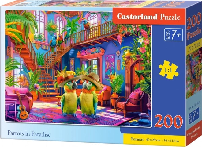 Puzzle Castorland Pappagalli nel paradiso 200 pezzi