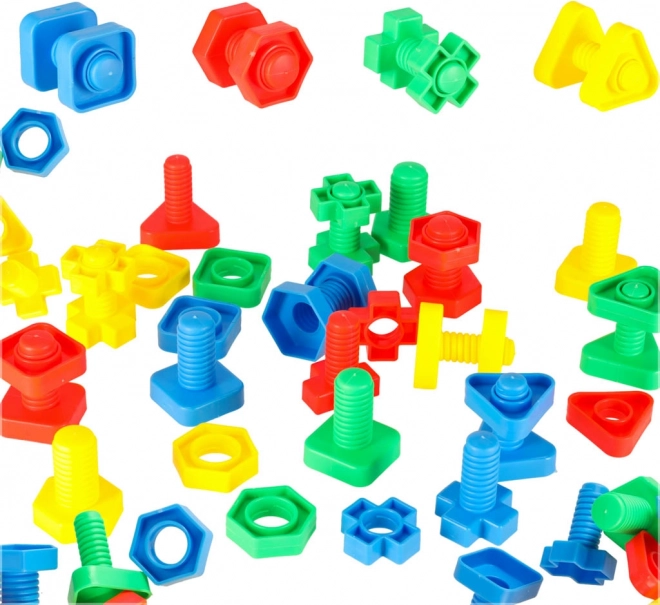 Set educativo Montessori viti e dadi, 30 pezzi