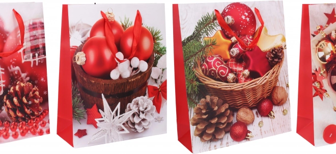 Borsa regalo natalizia M 26 × 32 × 10 cm