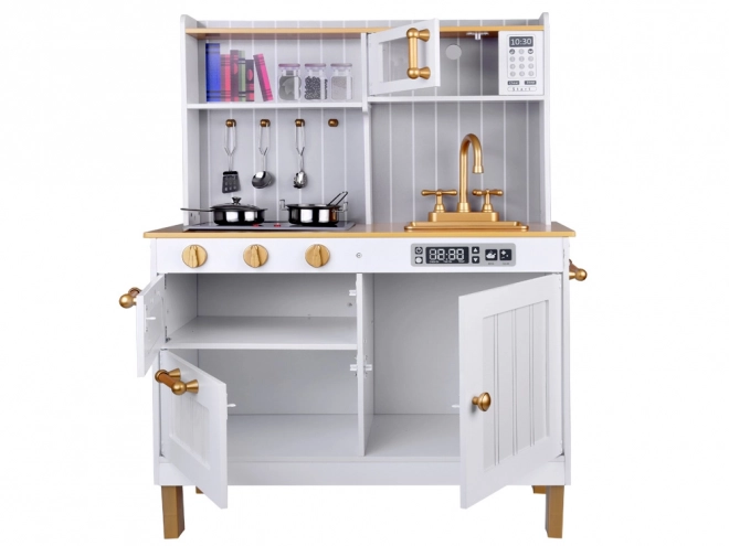 Cucina in Legno Bianca con Accessori per Bambini