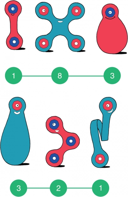 Gioco di costruzione magnetico Clixo Itsy Flamingo e Turchese