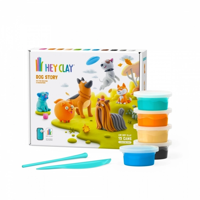 Hey Clay: Storia dei cani - set di argilla modellante