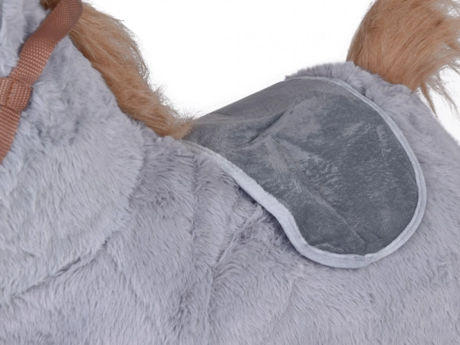 Cavallino Gonfiabile in Peluche per Bambini – Grigio