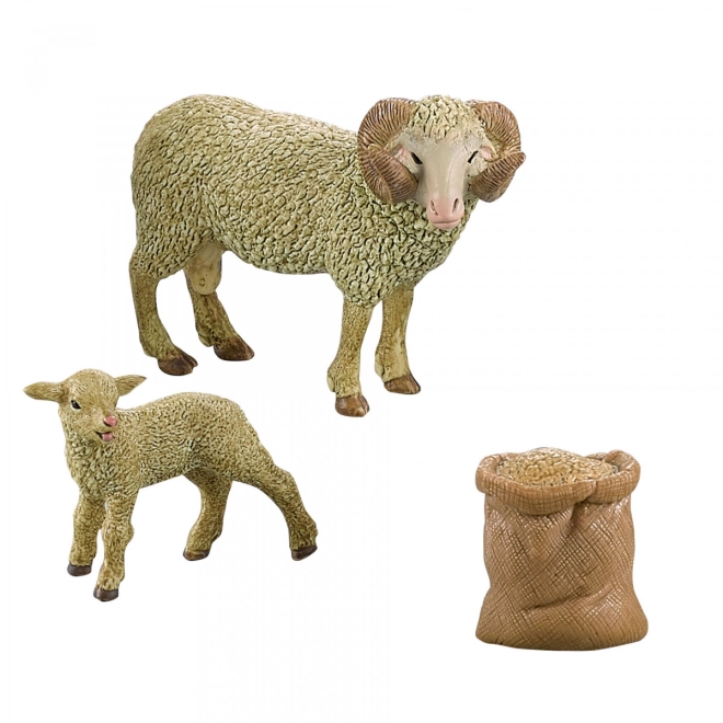 Set con montone, agnello e sacco