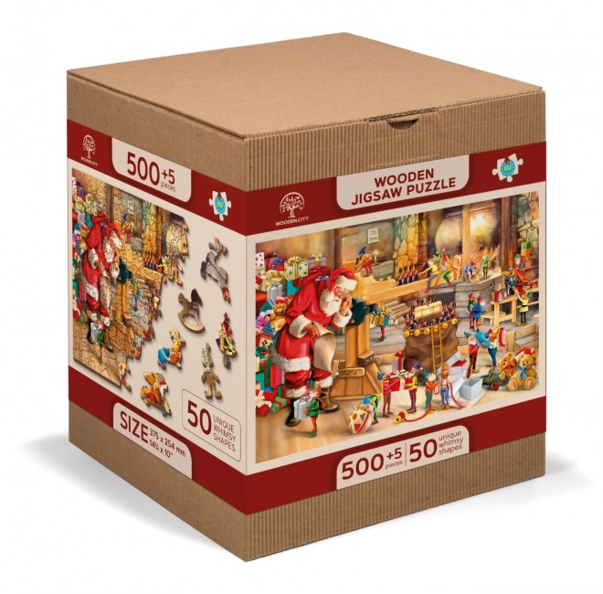 Puzzle in legno Santuario di Babbo Natale 2 in 1