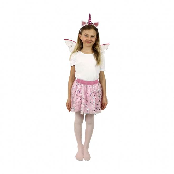 Costume Tutu Unicorno per Bambini con Fascia e Ali