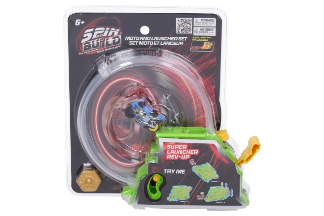 Spin and Build sistema di lancio con 2 motociclette