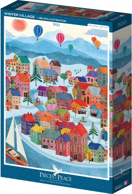 Puzzle Villaggio in inverno 500 pezzi
