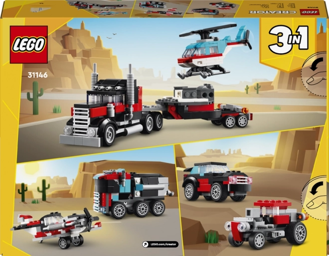 Camion LEGO Creator con elicottero