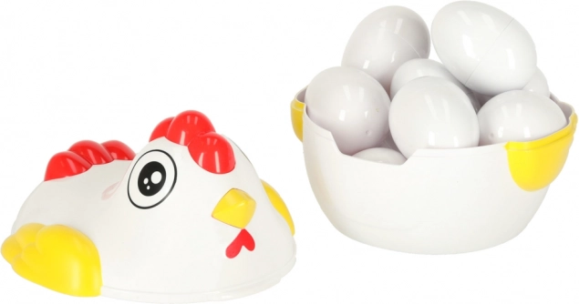 Puzzle educativo Gallina con smistatore di forme delle uova