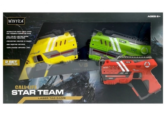 Set di pistole Laser Tag per 4 squadre in 2 colori