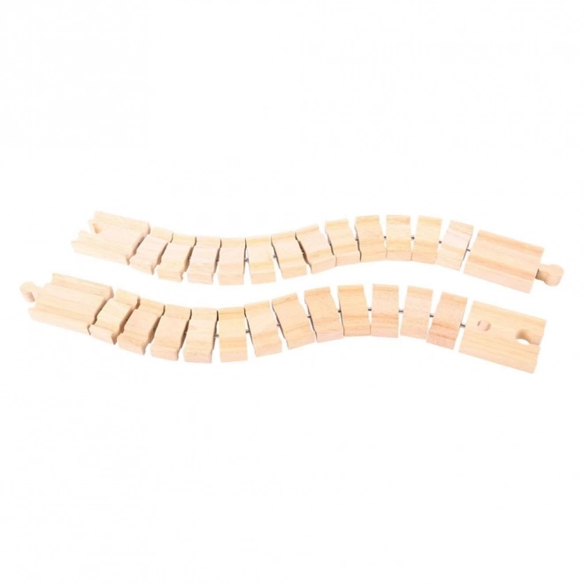 Binari flessibili BigJigs Rail in legno 2 pezzi