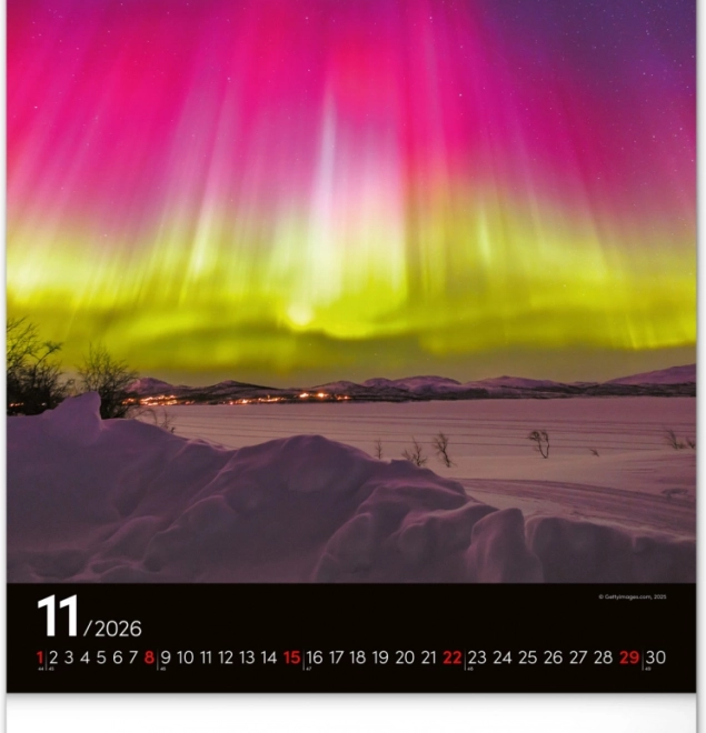 Calendario da parete Aurora Boreale 2026