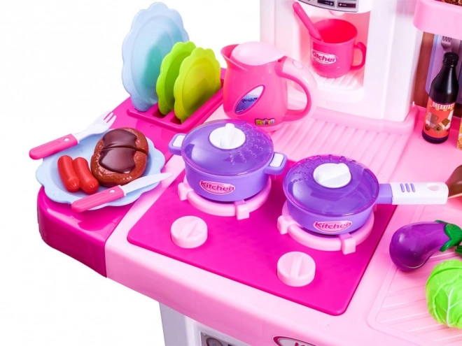 Cucina interattiva per bambini con frigorifero – rosa