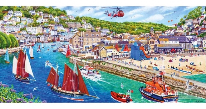 Puzzle panoramico Il porto di Looe, Cornwall 636 pezzi