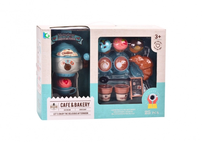 Set Dolcezze Caffetteria Macchina Gelato Blu