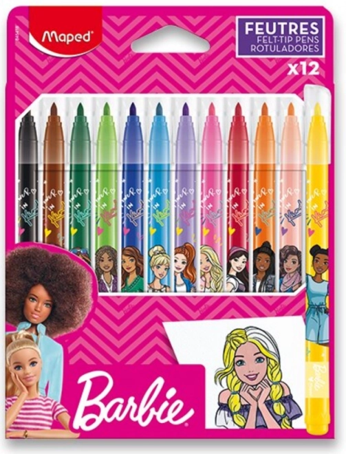 Pennarelli Maped Barbie Set 12 Pezzi