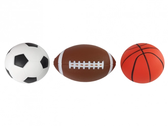 Set di palline sportive morbide 3 in 1 calcio basket baseball