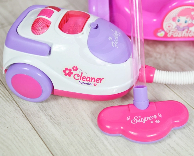 Set pulizie per bambini con carrello e aspirapolvere Woopie