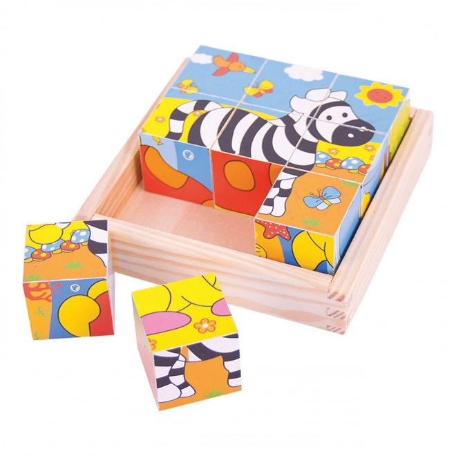 Cubetti Puzzle Safari di Bigjigs Toys