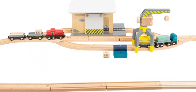 Deposito per treni Small Foot con accessori