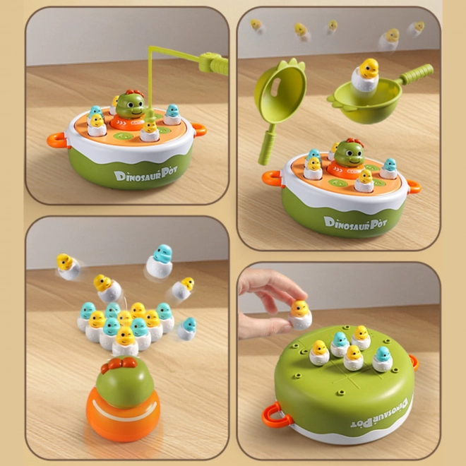 Gioco di Abilit50eda di Caccia ai Dinosauri 4in1 Catapulta Woopie