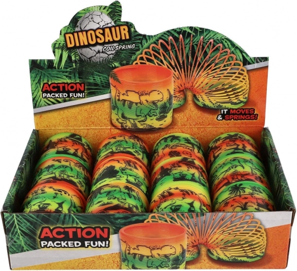Spirale di plastica con motivo dinosauri 7,5cm