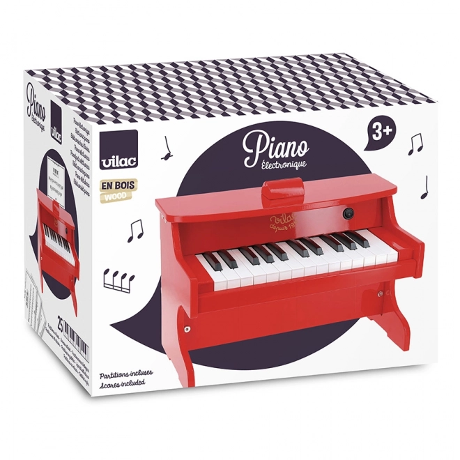 Pianoforte elettronico rosso di Vilac