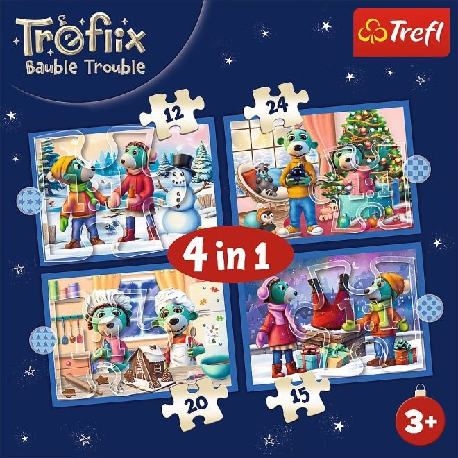 Puzzle Treflíci Natale 4 in 1