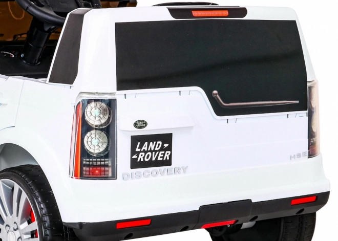 Land Rover Discovery Auto elettrico per bambini bianco + telecomando + ruote EVA + avvio lento + radio MP3