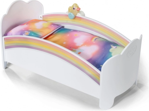 Lettino arcobaleno per bambole BABY born con lucina notturna