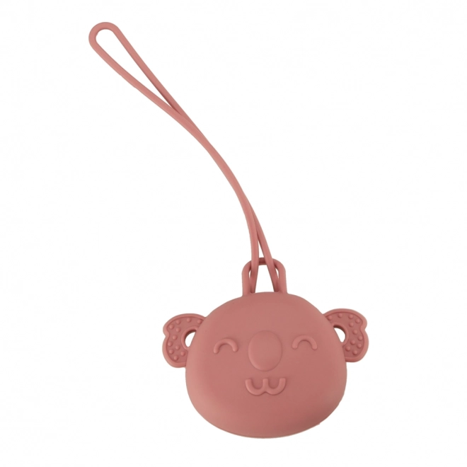 Set di stoviglie in silicone per bambini granchio 19 pezzi rosa scuro