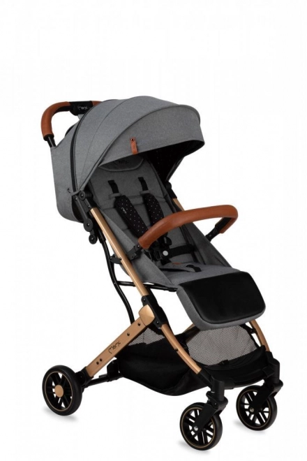 Passeggino sportivo MoMi Estelle grigio con telaio dorato