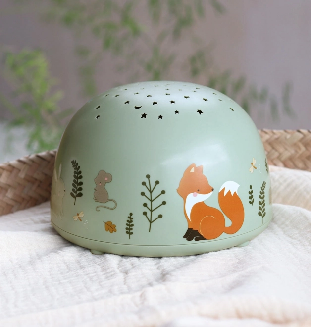 Lampada con proiettore di A Little Lovely Company – Amici della foresta