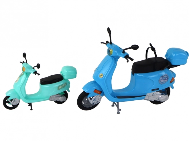 Set di bambole madre e figlia con scooter e accessori