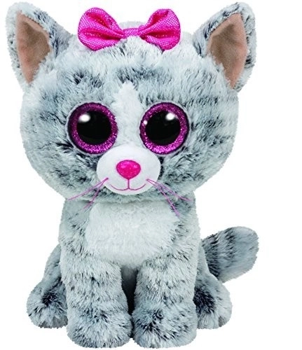 Peluche TY Beanie Boos Kiki - gatto grigio 15 cm