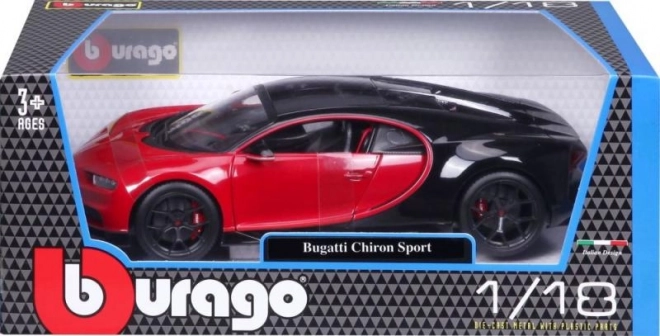 Modello di auto Bburago Bugatti Chiron Sport in scala 1:18