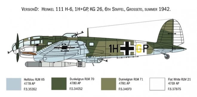 Modello in plastica Heinkel He 111H Battaglia d'Inghilterra 80° Anniversario