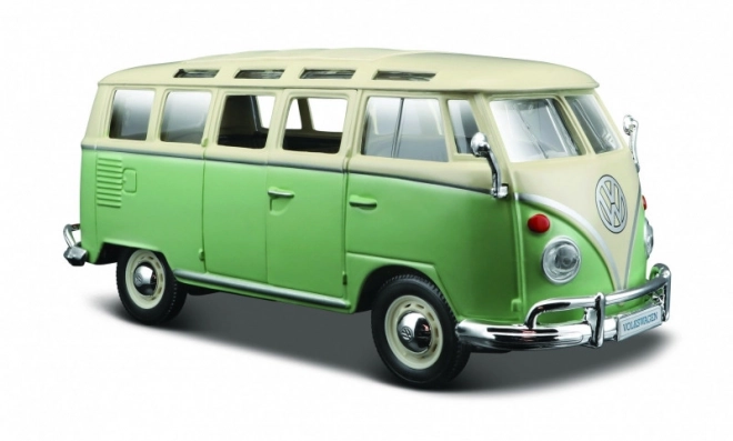 Volkswagen Van Samba Maisto edizione speciale verde-crema in scala 1:24