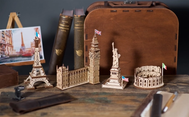 Puzzle meccanico in legno 3D Torre Eiffel