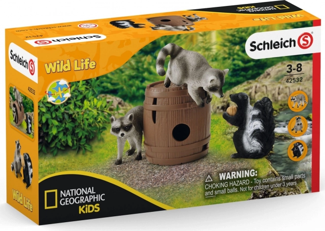 Schleich Szop Pracz e Skunk Orzechosi Wild Life