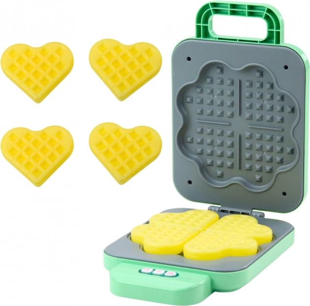 Giocattolo per bambini piastra per waffle a batteria con effetti luminosi verde