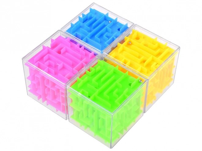 Cubo labirinto gioco di abilità colorato