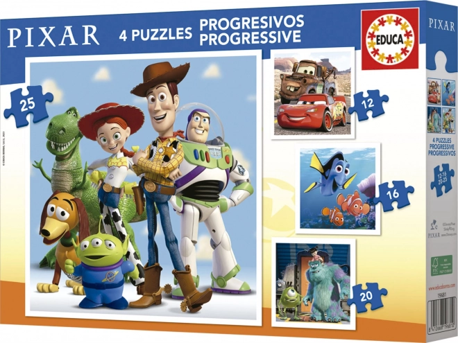 Puzzle EDUCA Disney Pixar 4 in 1